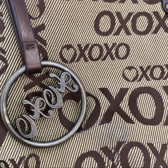 OXOXO Womens Brown /Tan Logo Print Hobo Bag - Picture 4 of 9